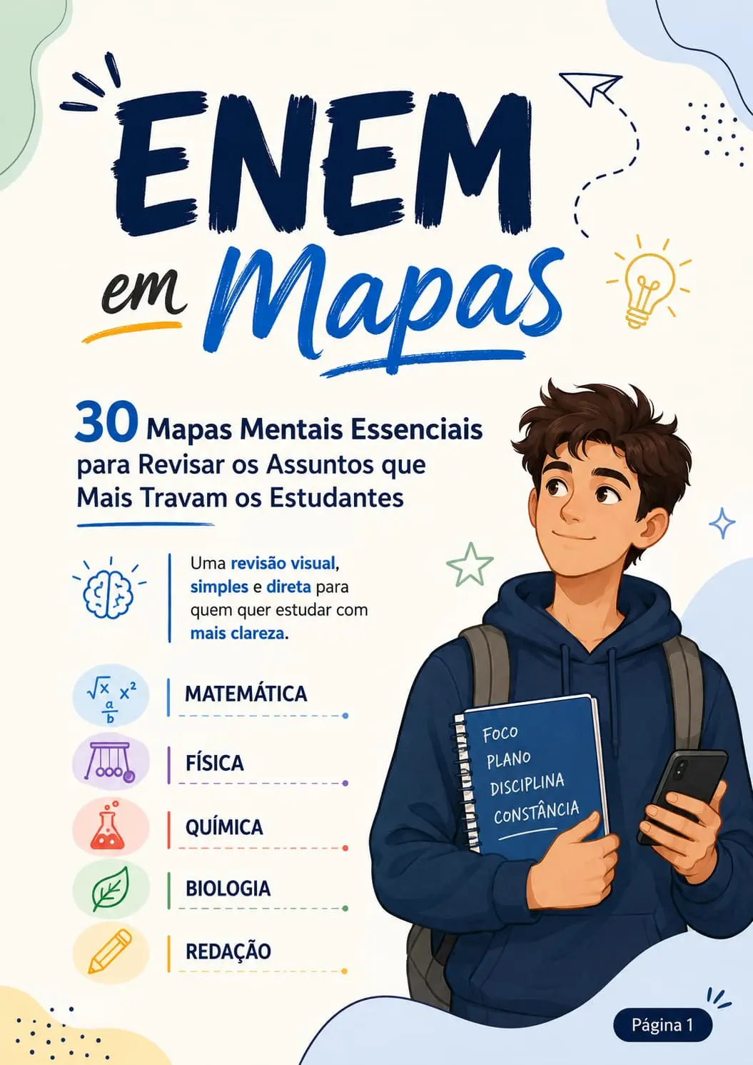 Capa do material ENEM em Mapas